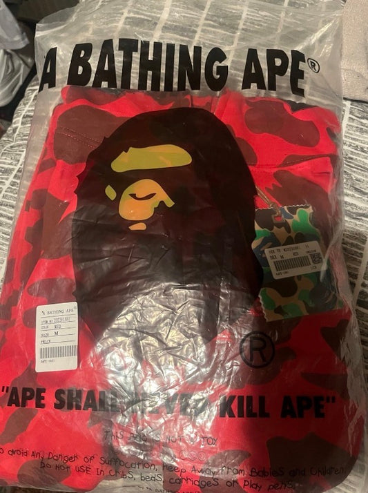 Bape hoodie red